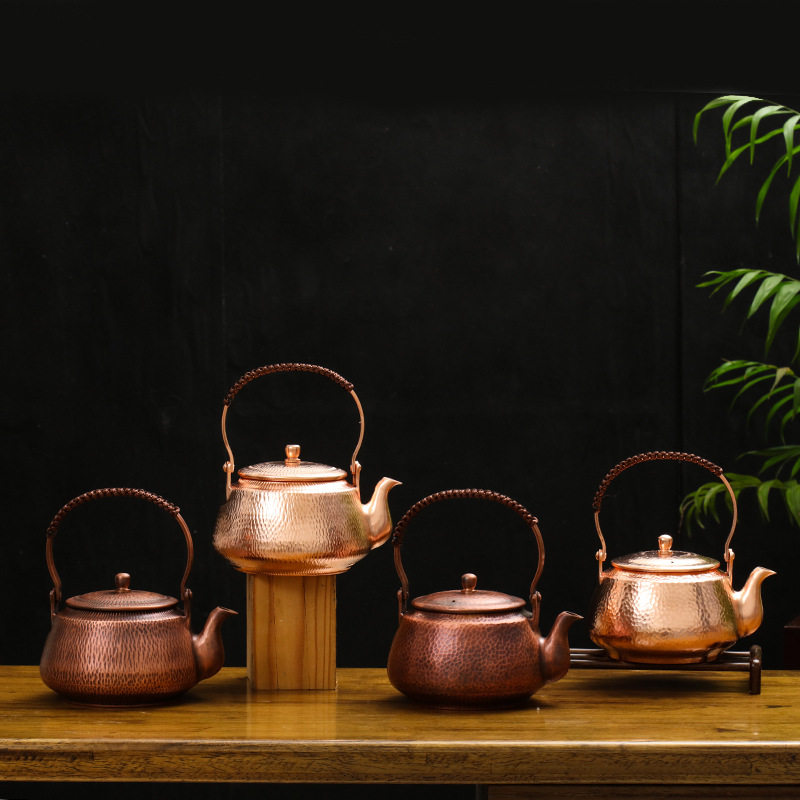 纯铜水壶茶壶大容量提梁沏茶煮茶壶泡茶家用茶具电陶炉烧水铜壶