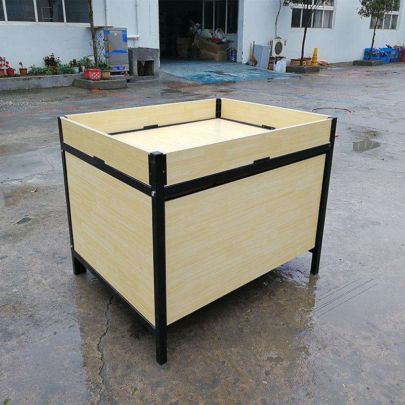 钢木水果堆头中岛柜台促销台展示架台堆台散货堆头地堆蔬果散货柜