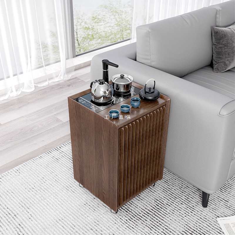 北欧全实木烧水壶一体茶水柜