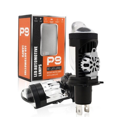 汽车摩托车通用 P9汽车LED大灯透镜鱼眼灯远近光12V