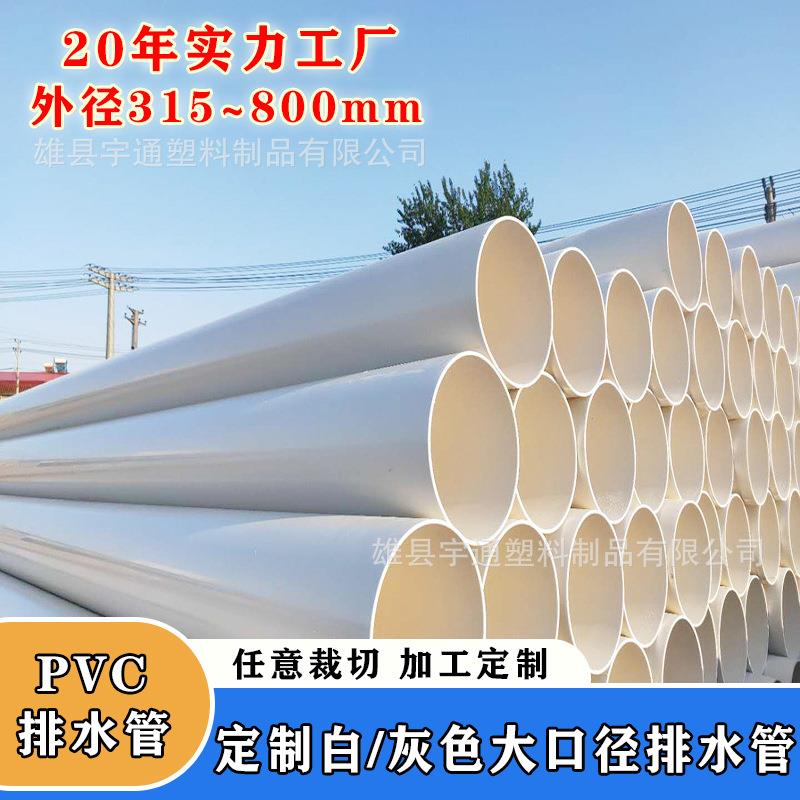 PVC-U水管排污管大口径下水道塑料硬管200泄水管通风pvc排水