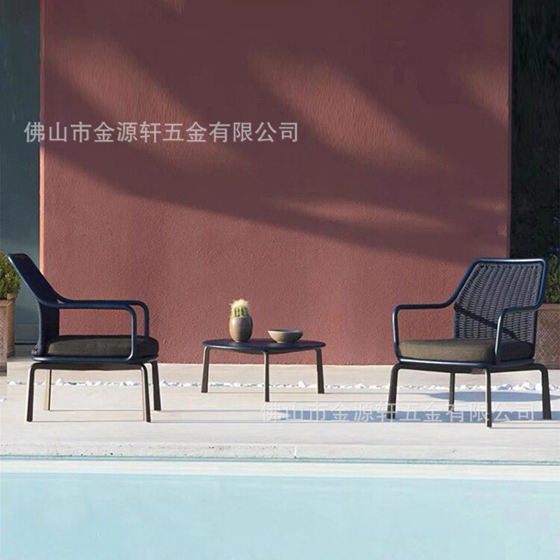 阳台藤椅单人设计师茶几组合室外休闲户外沙发庭院露台椅防晒藤编