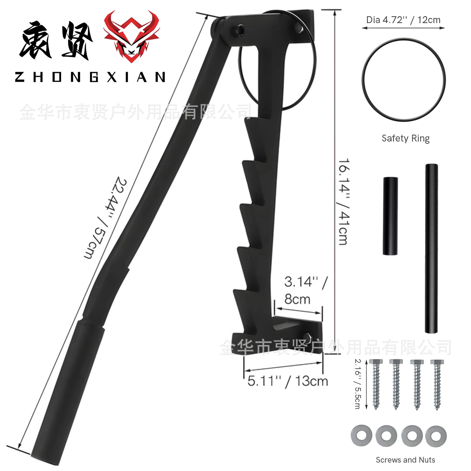 壁挂式木柴分分离器锰钢劈柴器家用机手动挂式器多用途斧子