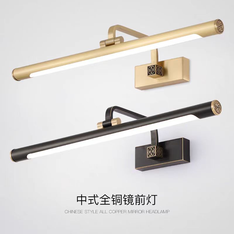 跨境供货新中式复古led镜前灯洗手间浴室灯防潮防雾卧镜子镜柜灯