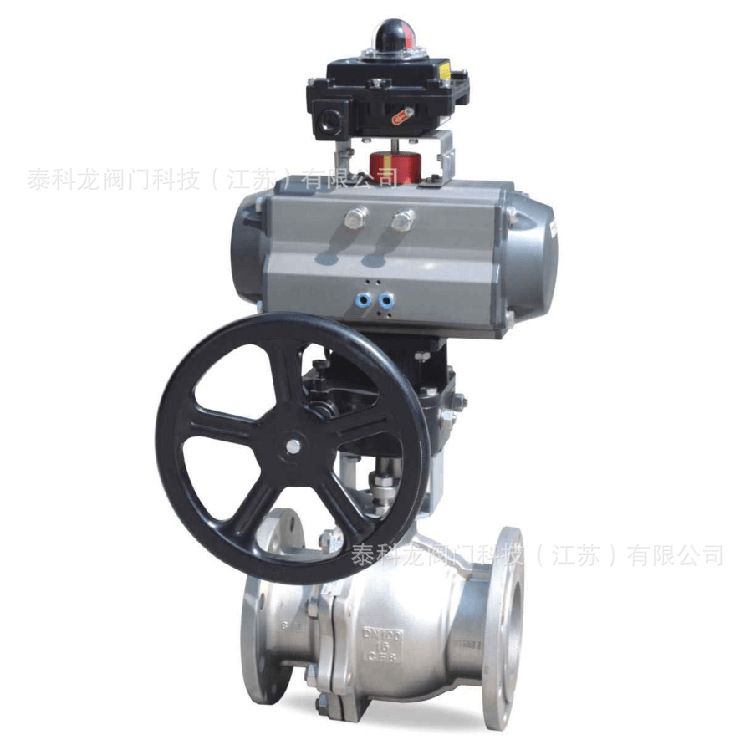 不锈钢手动气动一体两用法兰球阀DN15 20 25 32 40 50 65 80 100