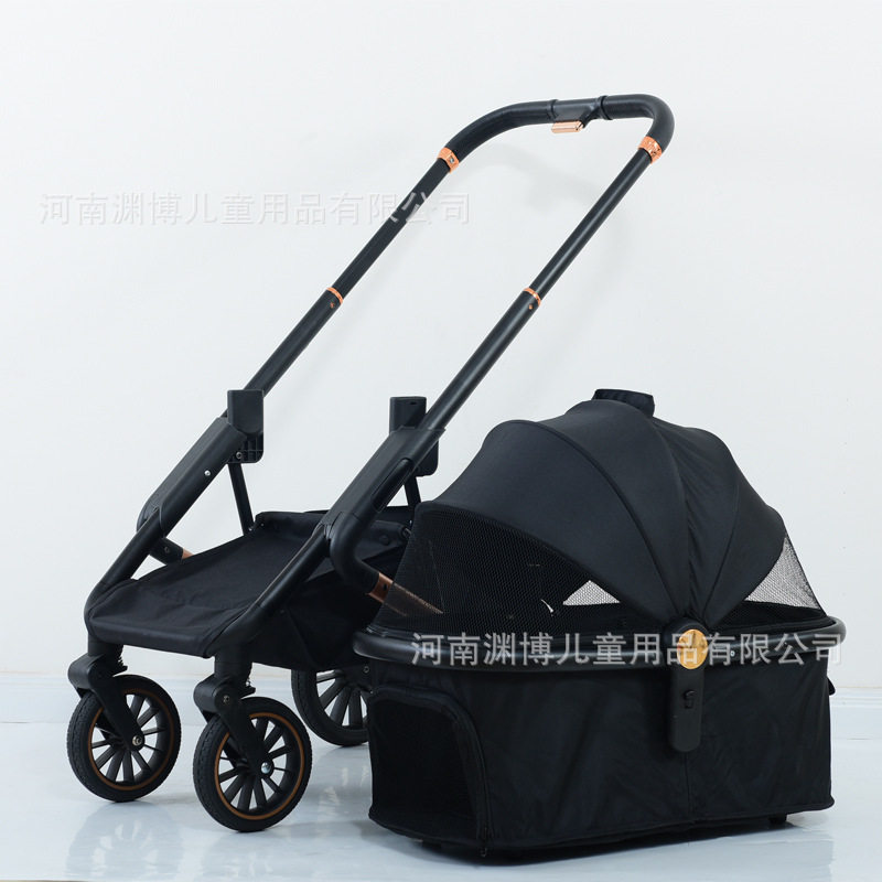 铝管拉杆宠物推车分离式中小型猫狗窝外出推车轻便折叠户外出旅行