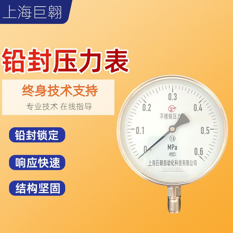 Y-150B不锈钢铅封微压表