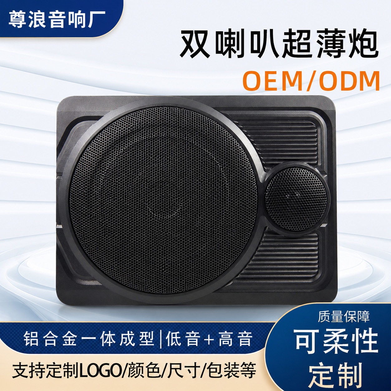 源头工厂10寸汽车超薄低音炮带高音12V座椅下车载音响直销订置