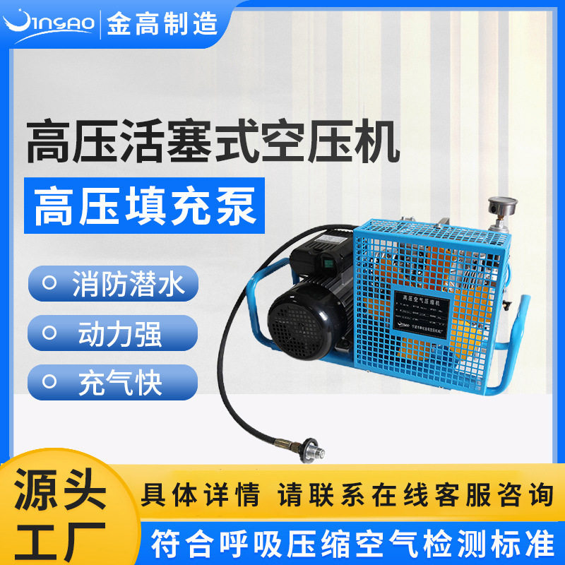 高压活塞式空压机小型潜水打气泵空气压缩机便携式呼吸填充泵批发