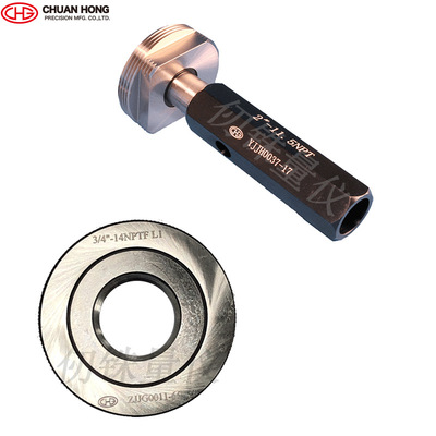 台湾诠丰管用密封螺纹牙规1/8-27NPTF-L1美制环规2 1/2-8NPTF-L2