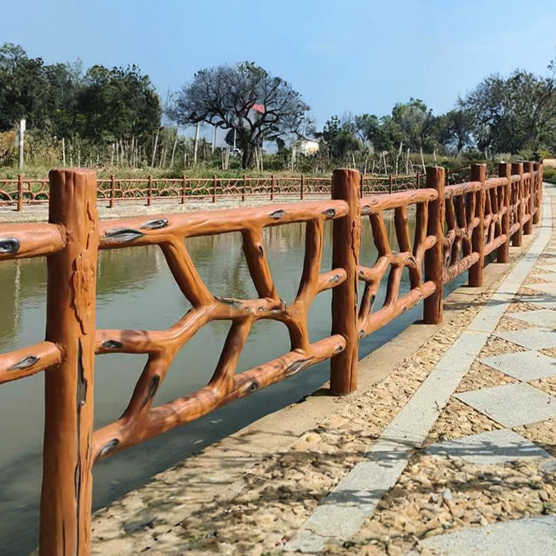 混凝土仿木护栏预制仿古河道桥梁
