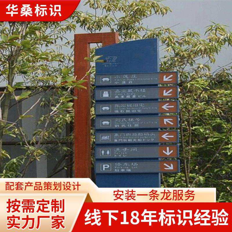 景区标识不锈钢镀锌板标牌订做公园导向牌景区指示牌供应
