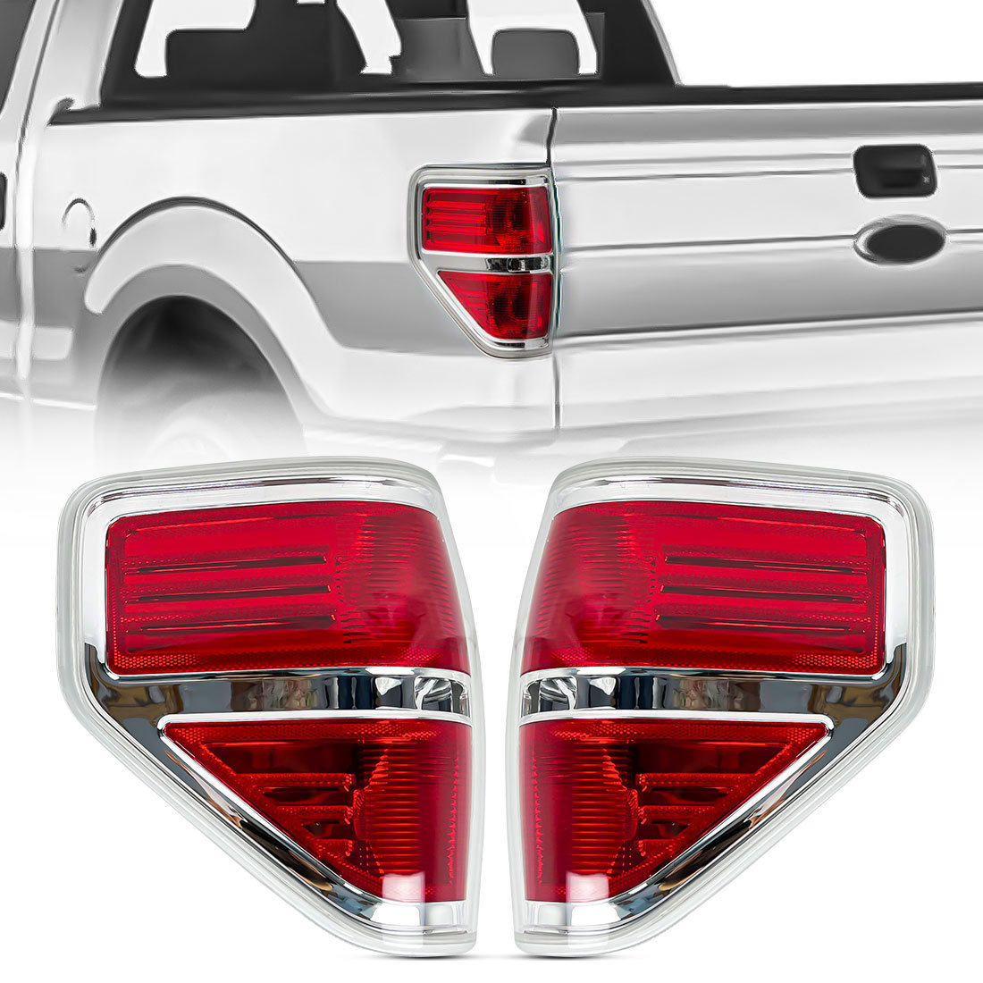 适用于2009-2014Ford改装汽车150尾灯车灯红色不带灯泡配件直销