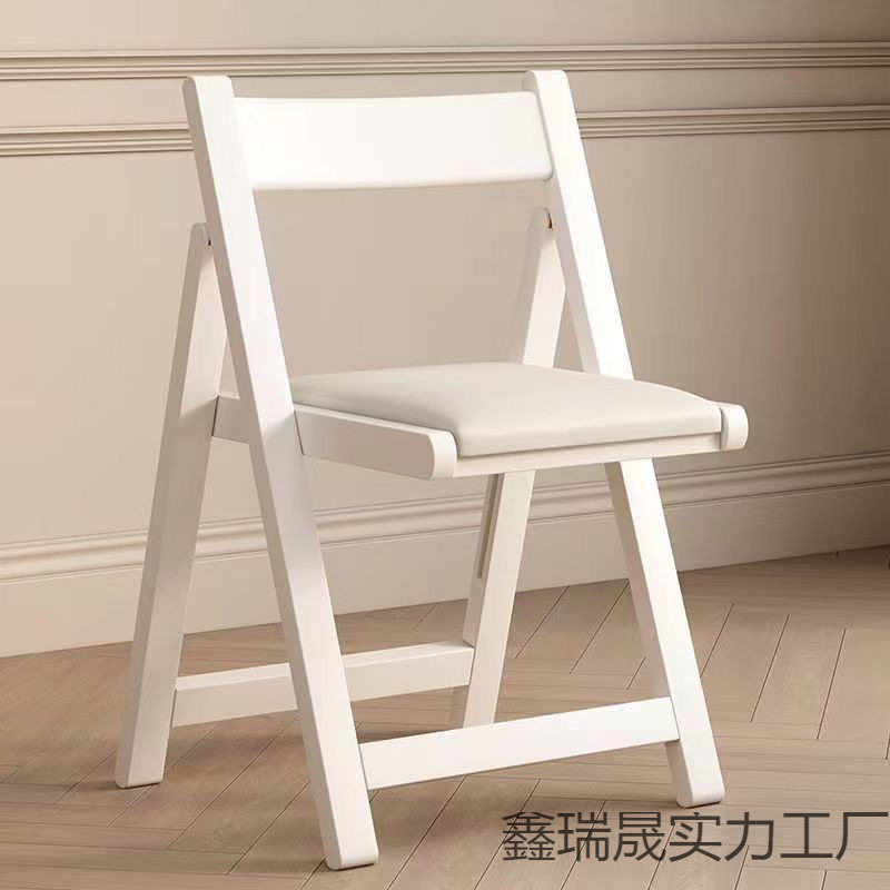 实木折叠麻将椅便携靠背小户型