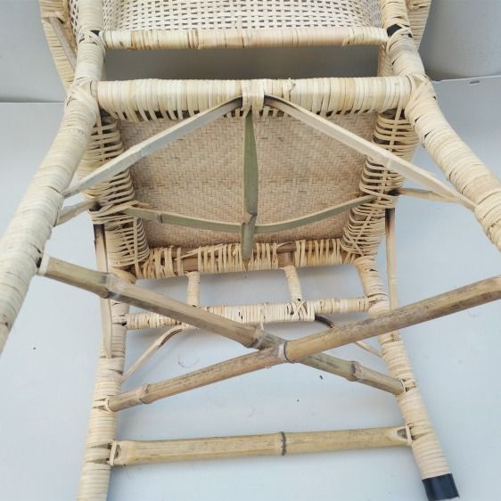 天然藤竹手工老式靠背凉椅特价
