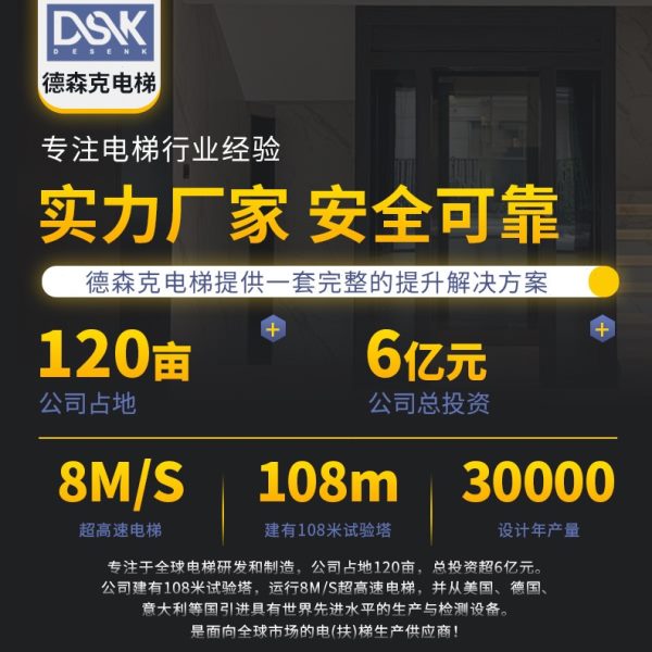 德森克家用电梯二层三四五层室内小型简易液压曳引别墅自建房电梯