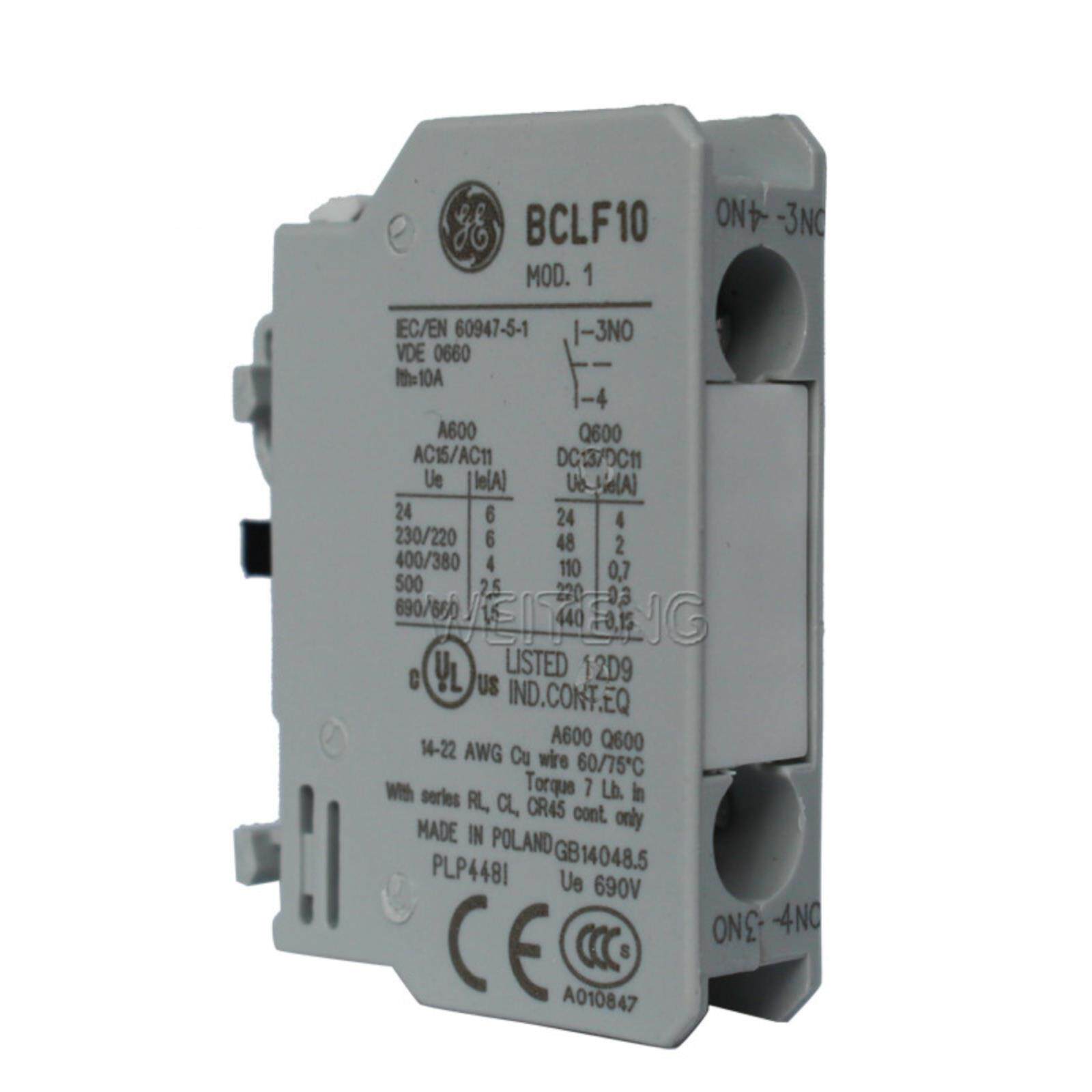 GE通用电气 BCLF10 接触器辅助触头1NO常开触点 顶装 104700 原装