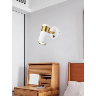 卧室床头壁灯简约现代客厅背景墙射灯北欧镜前灯 酒店客房阅读灯