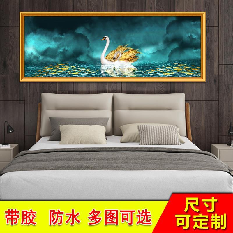 卧室装饰画墙面自粘墙贴画现代简约沙发背景墙新中式床头壁画贴纸图片