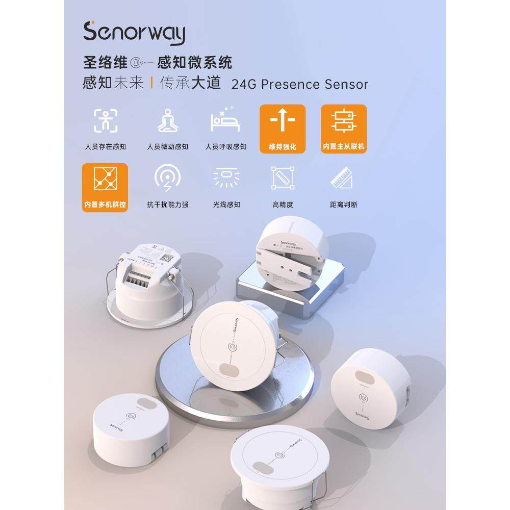 涂鸦智能人体存在传感器自动感应器开关全屋家居嵌入吸顶式毫米波