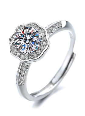 钻戒女裸钻一克拉钻求婚30分男50分结婚戒指指环吴山居官方正品