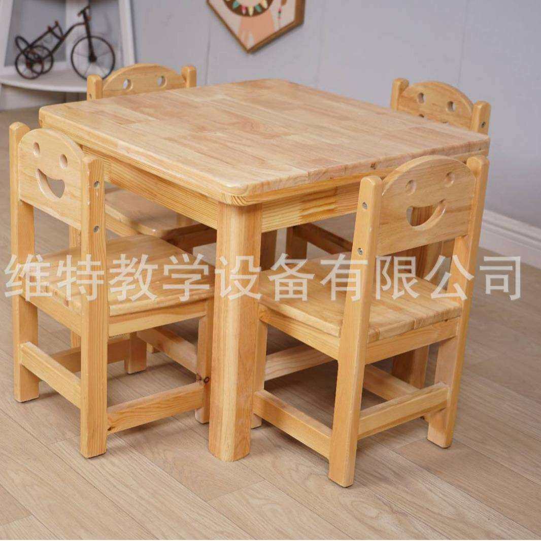 直销幼儿园课桌椅童餐桌学习写字六人小方桌半圆桌子椅子柜子
