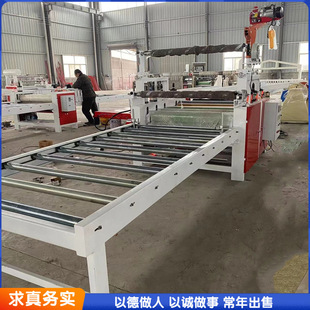 竹木纤维木饰面节皮板贴面机 吸风除尘 成卷铝板自动覆膜平贴机