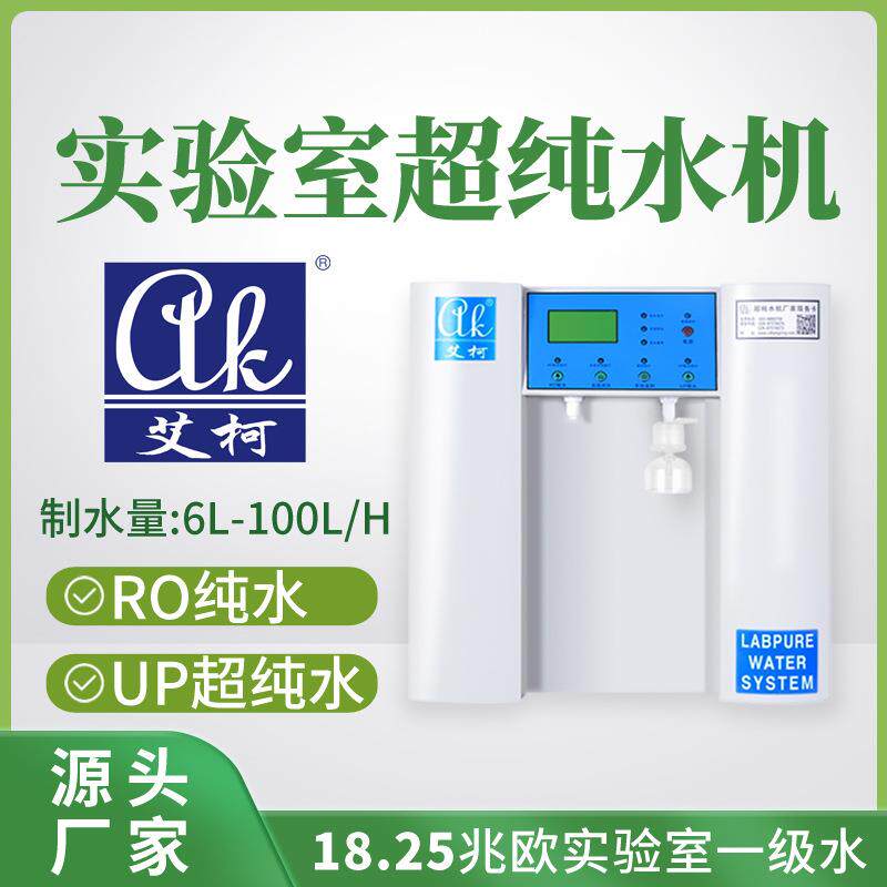 艾柯超纯水仪6L-100L/H化验室专用超纯水三级水实验室净水设备