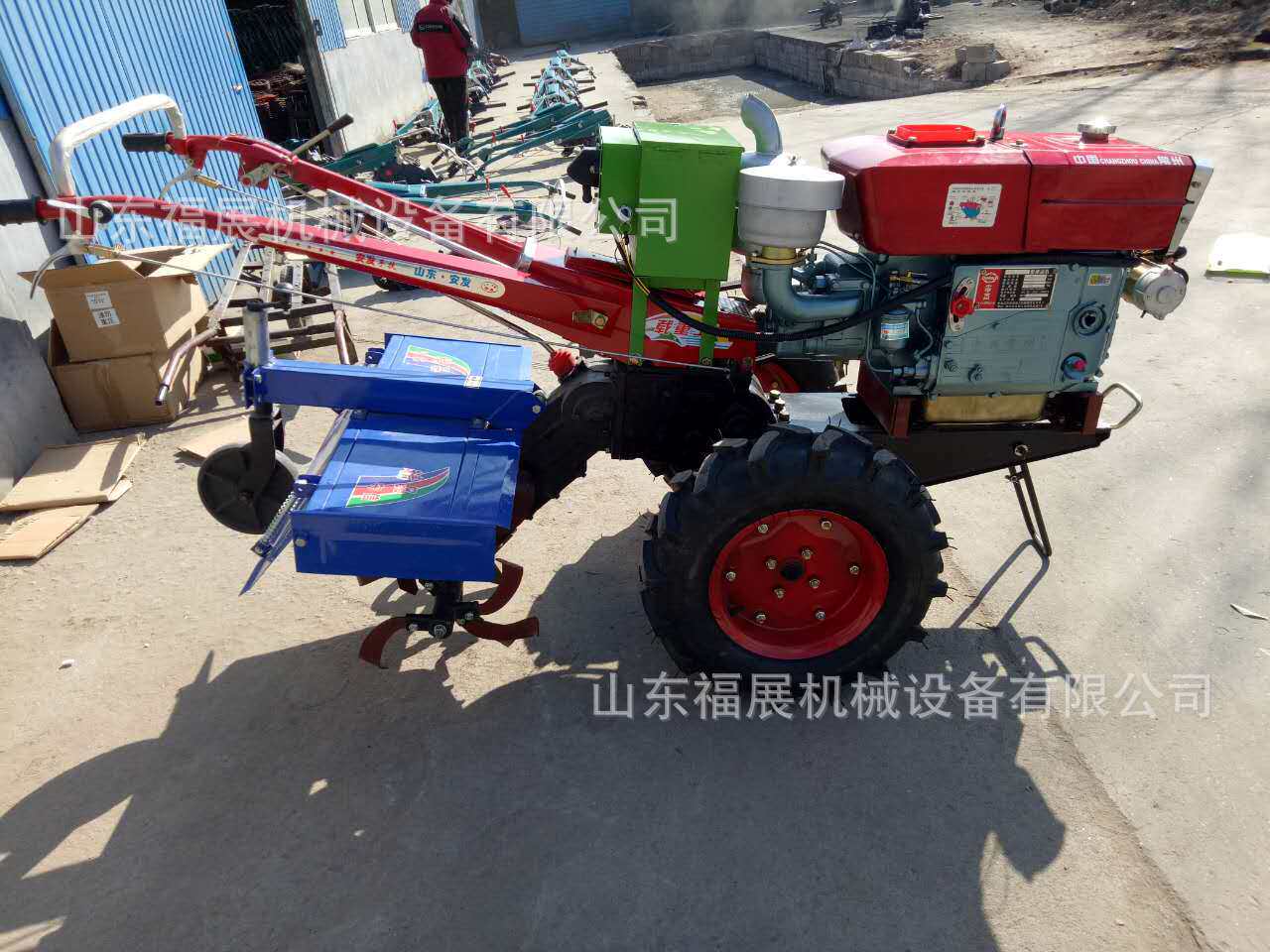 小型农用10马力手扶耕地机 多用途手扶拖拉机 带防滑轮手扶犁地机