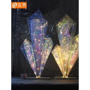 婚庆道具铁艺t台路引冰柱灯发光婚礼舞台现场发光装饰布展道具