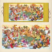 瑶池会仙图挂画诸天神仙蟠桃聚会卷轴画瑶池仙境装 饰丝绸画已装 裱