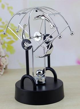 金属永动仪牛顿摆创意海豚旋转电磁摇摆器办公室装饰摆件生日礼物