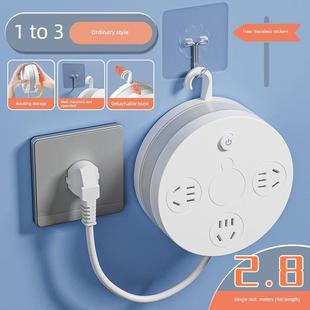 带USB接口 桌面多功能插座插板手机充电插头插板带 盘式