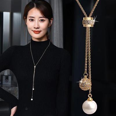 Sweater chain womens long necklace fashion百搭毛衣链女项链