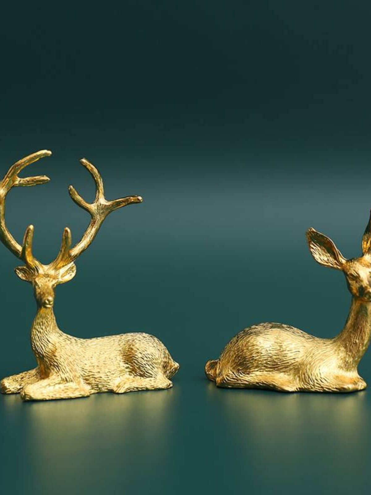 跨境迷你轻奢鹿摆件梅花鹿创意现代客厅电视柜酒柜玄关装饰工艺品