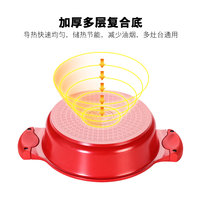 麦饭石双锅不粘汤锅锅汁焖锅专用锅家...