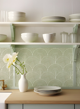 春日迟迟| 法式复古瓷砖贴画自粘防水厨房遮丑补洞翻新贴纸加厚