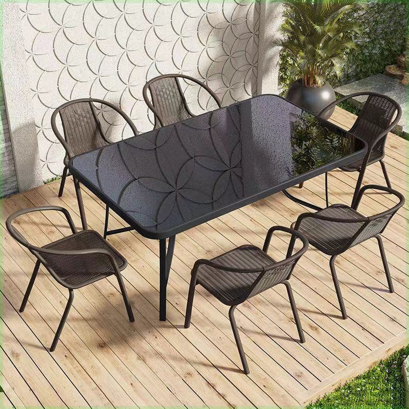 户外桌椅阳露天椅件小36058花园台现代铁艺桌套椅小茶几室外庭桌
