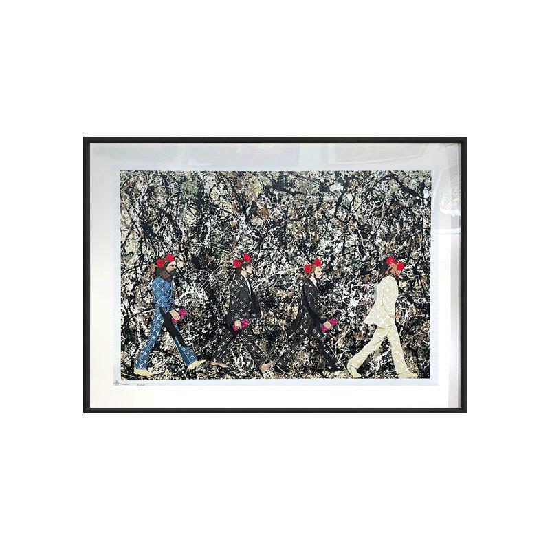 TheBeatles甲壳虫乐队经典照片装饰画披头士复古版画电表箱挂画