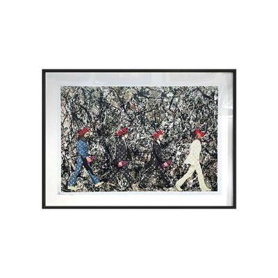 TheBeatles甲壳虫乐队经典照片装饰画披头士复古版画电表箱挂画