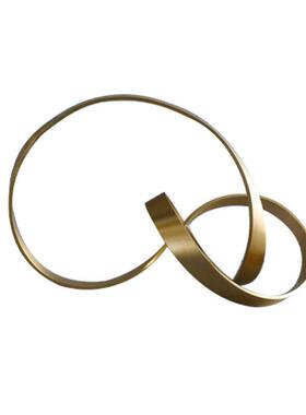 现代简约电镀工艺几何摆件创意客厅柜子布置装饰配饰金属制品