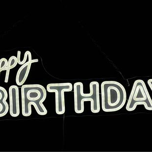 happybirthday字母led氛围灯霓虹灯生日快乐彩灯创意幻彩灯光