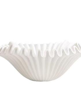 现代侘寂极简树脂果盘家用客厅收纳摆件桌面软装托盘装饰品