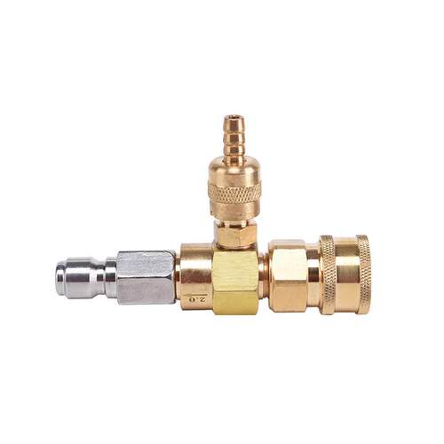 简易泡沫喷嘴高压清洗机化学注入器吸液器3/8快接可调节皂液软管