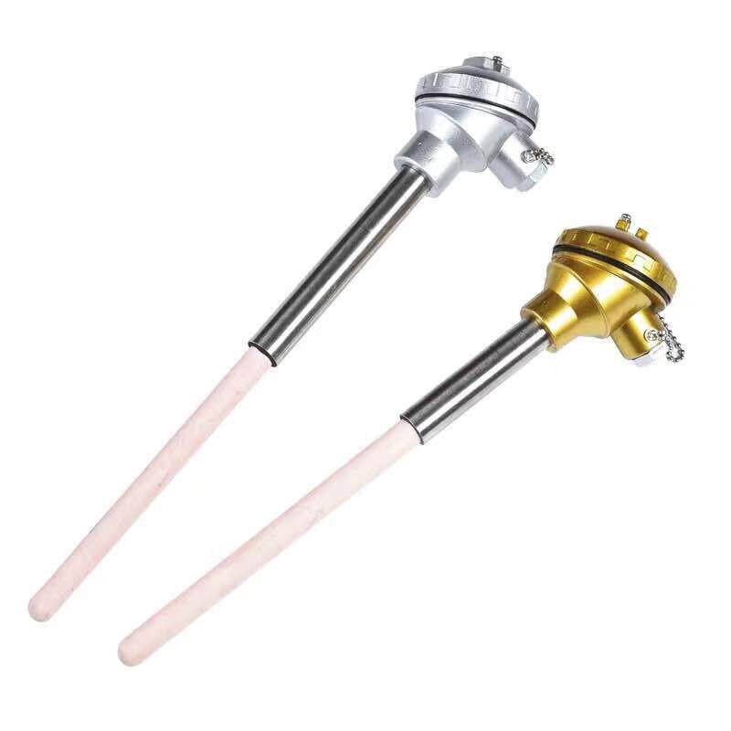 WRP130刚玉管陶瓷热电偶1600℃贵金属耐高温热电偶S型铂铑热电偶