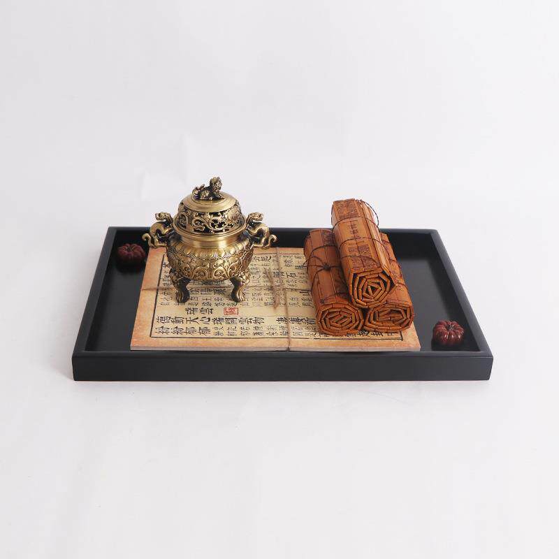 新中式样板间茶室边柜书柜软装饰设计师艺术屏风橱窗桌面组合摆件