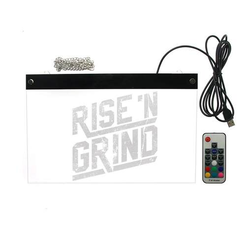 RiseandGrindLED霓虹灯招牌灯个性化照明灯具健身房灯