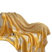 ins北欧风秋冬格子花毯舒适保暖加厚休闲毛毯半边绒沙发毯午睡毯