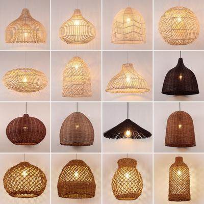 日式藤编吊灯侘寂风民宿餐厅吊灯客厅卧室田园手工编织藤艺民宿灯,家装灯饰光源,智能吊灯,淘宝优惠券,粉丝福利购,淘宝优惠卷