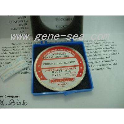 美国Kocour电解/库仑测厚仪镍上铬标准片、铬Cr校正片0.5um